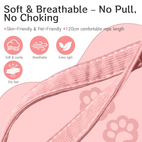 Cat Harness and Leash Set (Cherry Blossom Pink)