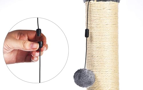 Cat Scratching Post for Indoor Cats & Kittens (Scratching Post / Grey / 31.5" H)
