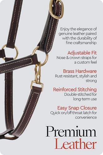 Fremont Soft Synthetic Leather Horse Halter (Brown / Cob)
