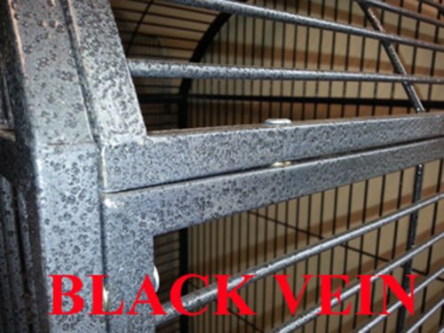 New Corner Open Playtop Parrot Bird Cage (Black Vein)