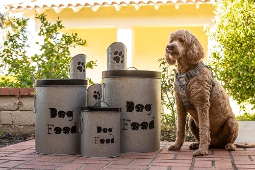 Small Dog Up To 20lb Pet Food Storage Canister Dog Bin with Scoop (Small Dog 20lb)