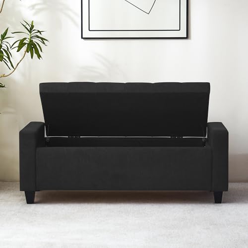 Ottoman with Storage (Dark Grey)