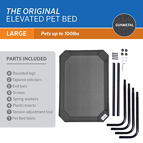 Original Elevated Dog Bed (Large Dog Bed / Gunmetal (Pack of 1))
