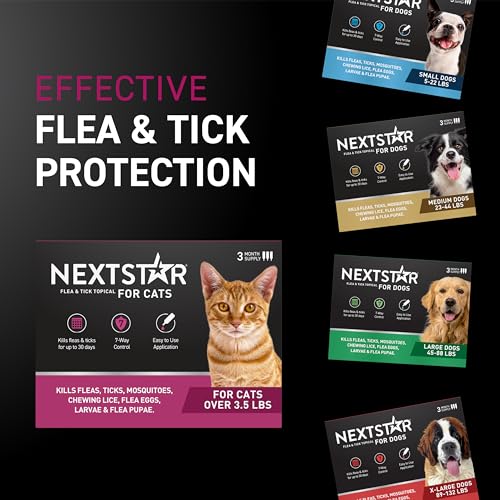 Flea & Tick Topical Cats 3.5 lbs+ (3 Dose)