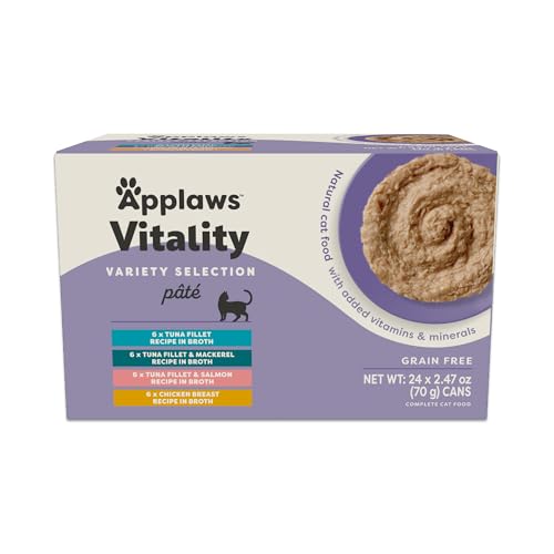 Vitality 4 Flavor Variety Paté Wet Cat Food 24 (2.47 Ounce (Pack of 24))