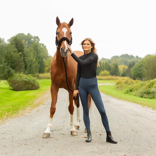 Valkyrie Ultra Fleece Padded Leather Fuse Breakaway Horse Halter (Navy/Navy / Cob)