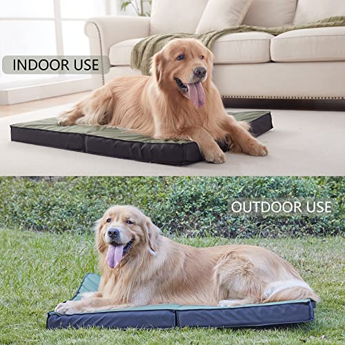 Outdoor Dog Beds for Large Dogs (X-Large / Olive Green)