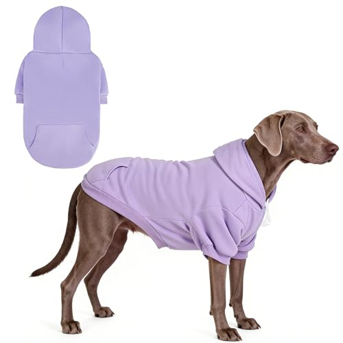 Dog Hoodie for Large Medium Small Dogs (Lavender / X-Large)
