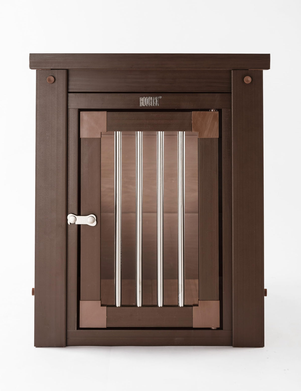 ECOFLEX® Small Furniture Style Dog Crate & End Table (Russet / 23.8"L x 18.2"W x 22.2"H)