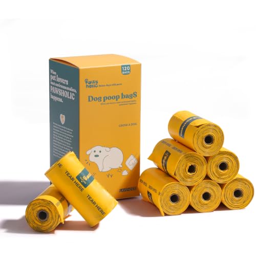 Dog Poop Bags Rolls Extra thick and Guaranteed Leak Proof Poop Bags for Dogs (120 Count (Pack of 1) / Unscented)