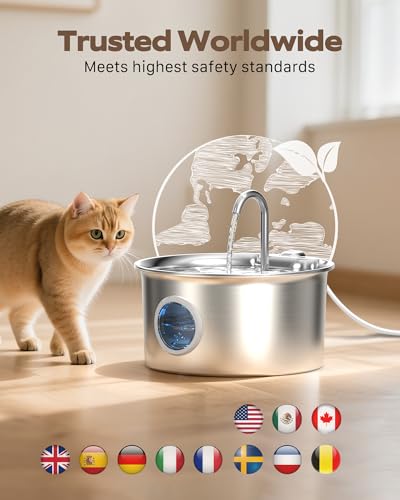 Stainless Steel Cat Water Fountain
