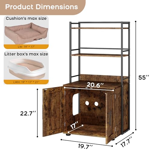 Cat Litter Box Enclosure (Brown)