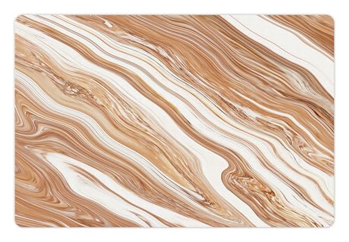 Marble Pet Mat for Food and Water (Cinnamon Cream)