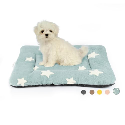 Dog Crate Pad Washable Cat Dog Bed for Crate Flat Pet Kennel Mat (24''L x 18''W x 1.5''Th / Blue)