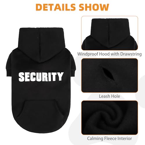 Security Dog Hoodie (Black（Security） / Small)