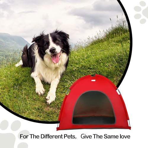 Red Large Cat & Dog Waterproof Tent House (Red / Large)
