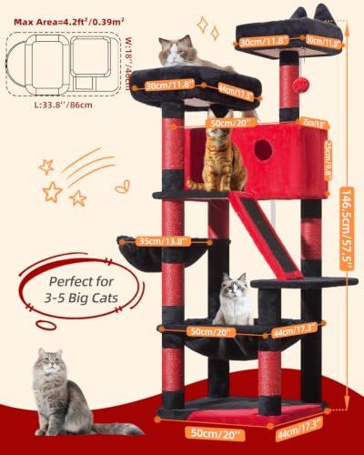 Gothic Cat Tree (Gothic / 57.5 Inches)