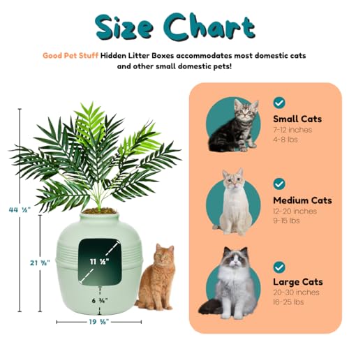 Original Hidden Litter Box Planter (Seagrass Green)
