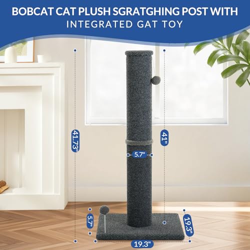 41" Cat Scratching Post (Gray / Replaceable Carpet)