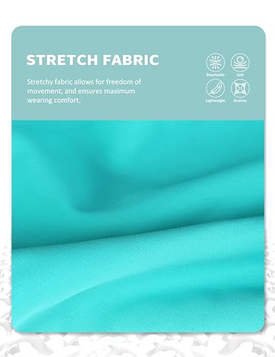 Horse Fly Mask with Forelock Opening Stretch Breathable and Comfortable for Horses UV (Turquoise Green / L)