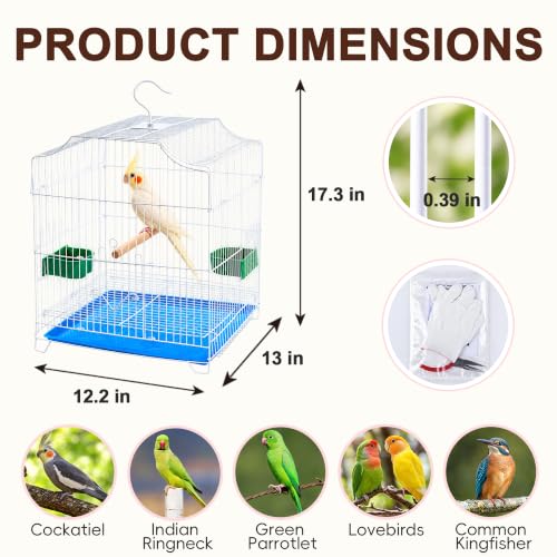 Small Bird Cage (13.0"L x 11.8"W x 17.7"H)
