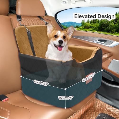 Dog Car Seat for Small (Black/Coffee)