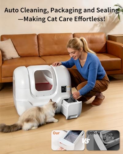 PLT01 Automatic Cat Litter Box (White / 68L)