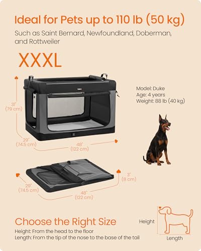 Collapsible Dog Crate (XXXL (48"L x 29"W x 31"H))