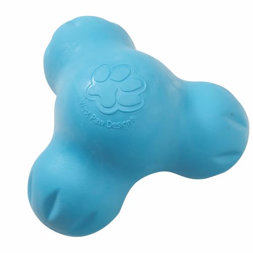 Zogoflex Tux Interactive Treat Dispensing Dog Chew Toy for Aggressive Chewers (Aqua Blue / Large)
