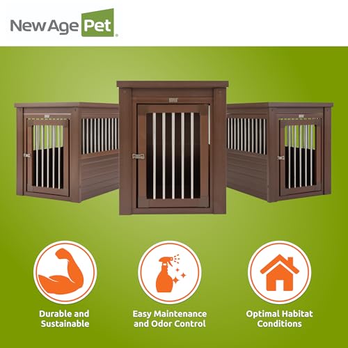 ECOFLEX® Medium Furniture Style Dog Crate & End Table (Brown / 29.5"L x 21.1"W x 25.2"H)