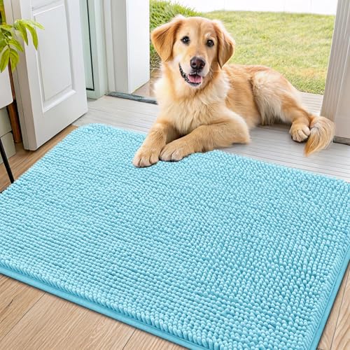 Dog Door Mat for Muddy Paws 36x24 (Sky Blue / 36"X24")