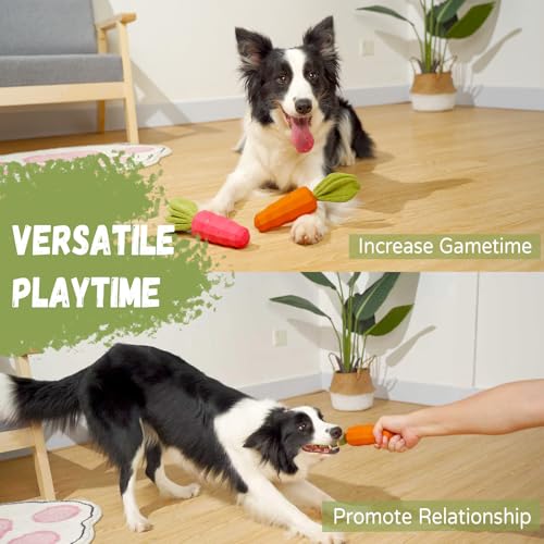 Dog Chew Toys for Aggressive Chewers (carrot orange)