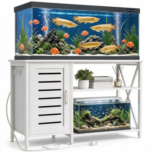 55 75 Gallon Fish Tank Stand (White / 55-75 Gallon)