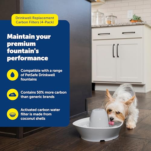 Drinkwell Pet Fountain Replacement Carbon Filters (Pack of 4 / Carbon Filters)
