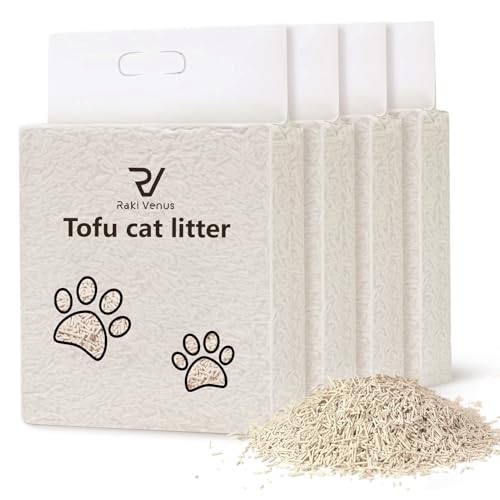 Low Dust Odor Control Flushable Tofu Cat Litter 24LB (6lb x 4bags / Original Flavor)