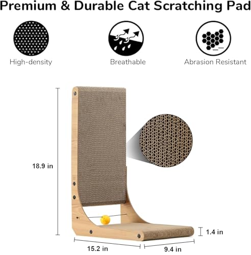 Cat Scratcher (1 Pack 18.9 in Wood Color)