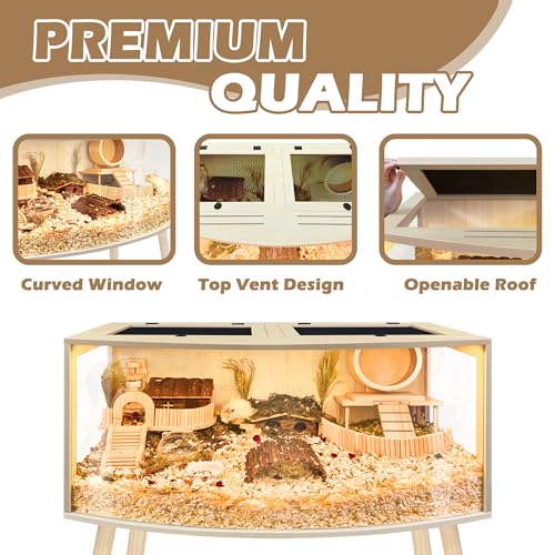 Hamster Cage with Curved Design (48.0"L x 20.0"W x 20.0"H)