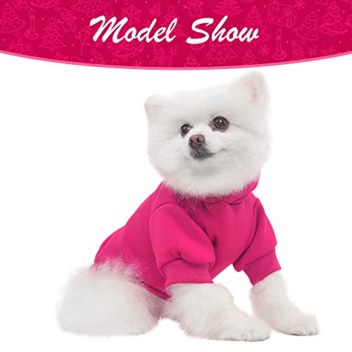 Dog Hoodie for Large Medium Small Dogs (Deep Pink / Small)