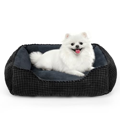 Dog Beds for Medium Dogs Washable (Black / M(25’’x 21’’x 8’’))