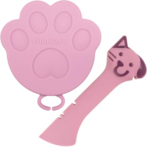 FURLIDS Pink Cat Dog Food Can Lid (Pink)