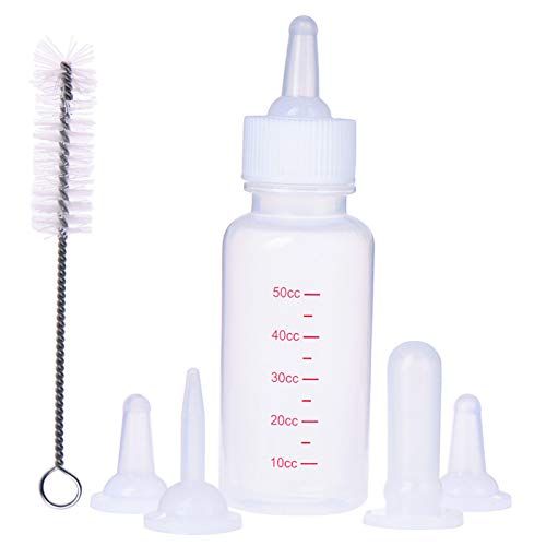 Pet Nursing Bottle Kits Nursing Bottle Kits Replacement Nipple Cat Feeding Bottle for Newborn Kittens