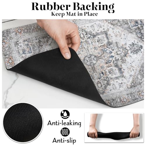 Dog Food Mats for Floors (Grey / M(16"×24"))