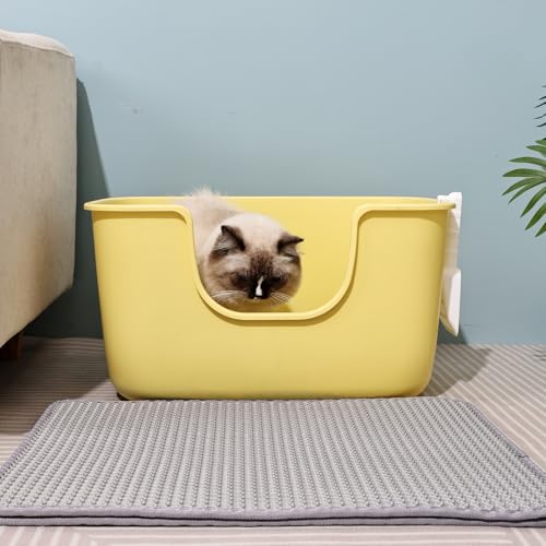 Extra Large Litter Box with High Sides (Light Grey)