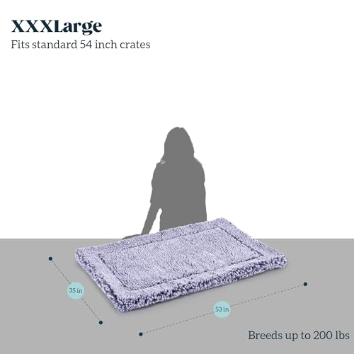 Stoutwool Indestructible Dog Bed (53.0"L x 35.0"W x 2"Th / Jacaranda)