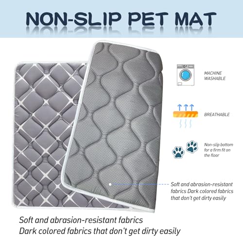 Dog Crate Mat (Gray / 48.0"L x 30.0"W)
