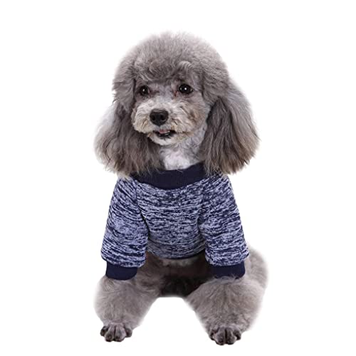 Dog Sweaters for Small Dogs (Navy blue / Medium)