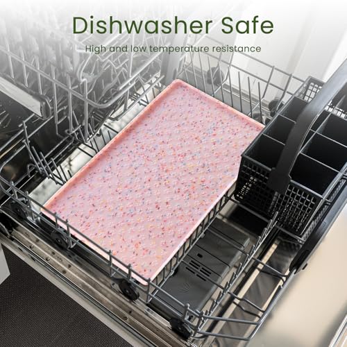 Dog Food Mat Anti (31.5"L x 23.6"W / Donut-Pink)