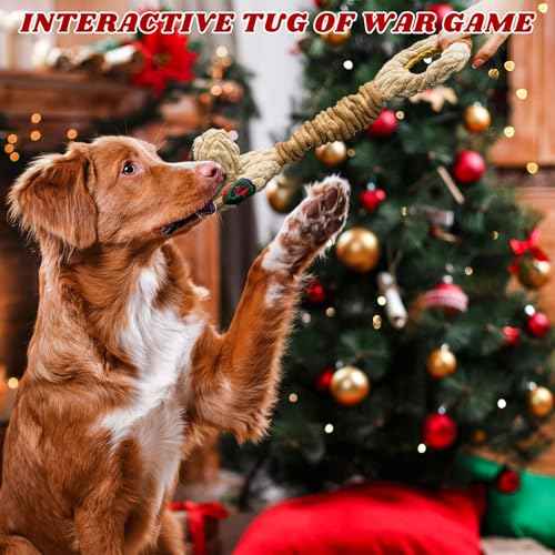 Christmas Squeaky Dog Toy (Lajiao deer)