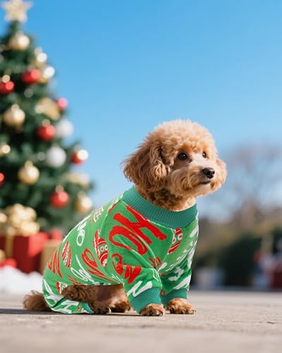 4 Pack Christmas Velvet Dog Pajamas for Extra Small Dogs (X-Small)