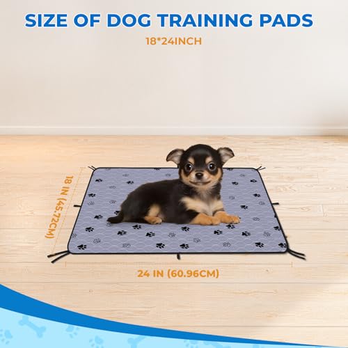 Washable Pee Pads for Dogs (Gray / 18*24 Inch (Pack of 4))